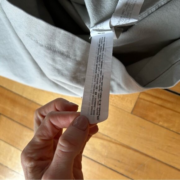 Zara Sz XL Cotton Off Grey Full Zip Thick Jacket - Picture 8 of 11